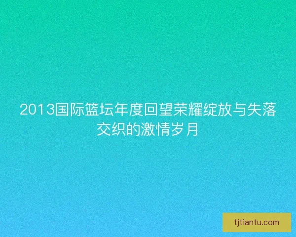 2013国际篮坛年度回望荣耀绽放与失落交织的激情岁月 2013国际篮坛年度回望荣耀绽放与失落交织的激情岁月