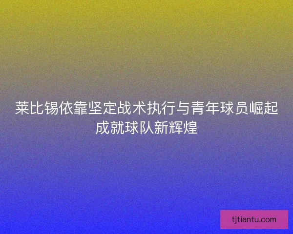 莱比锡依靠坚定战术执行与青年球员崛起成就球队新辉煌